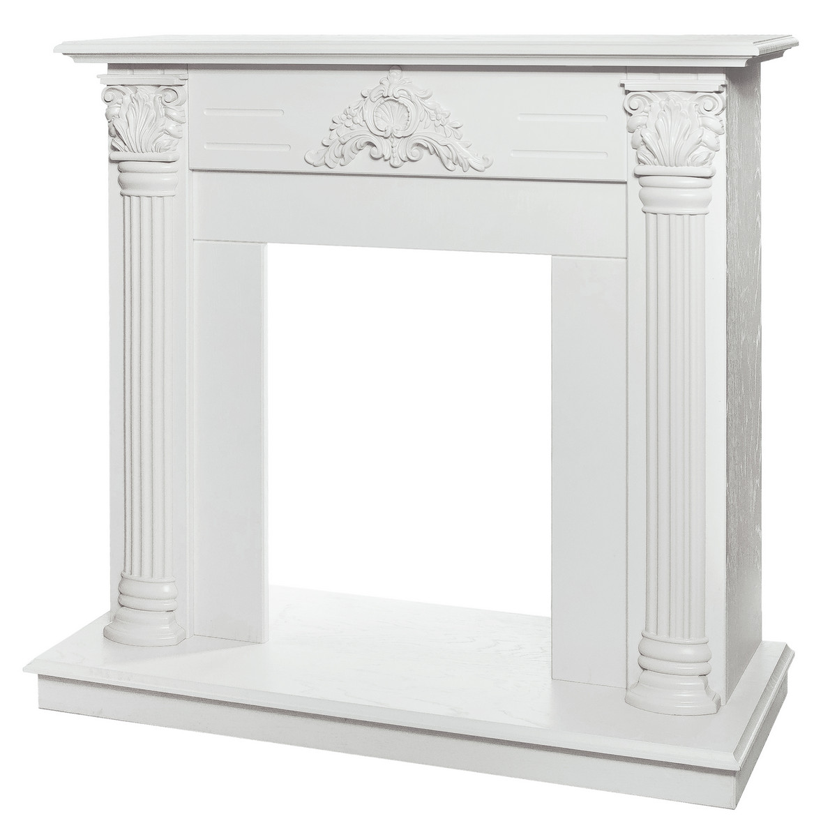 Портал каминный Stefania STD WT Белое золото