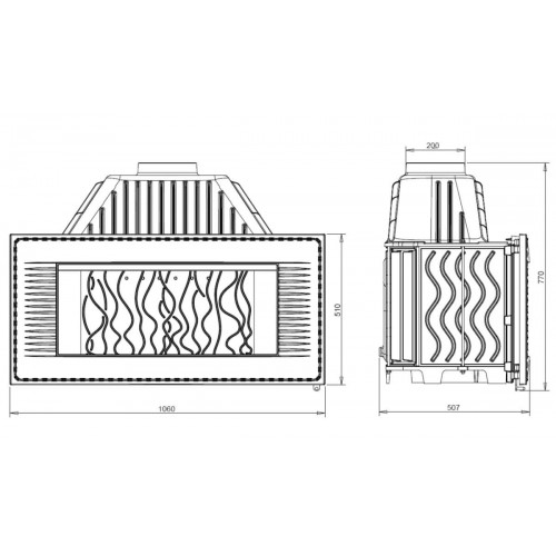 Каминная топка Invicta Décor 1000 Cuir