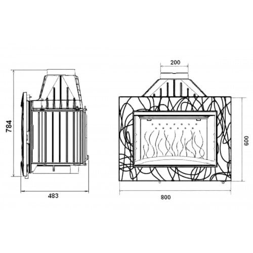 Каминная топка Invicta Décor 900 Symphonie