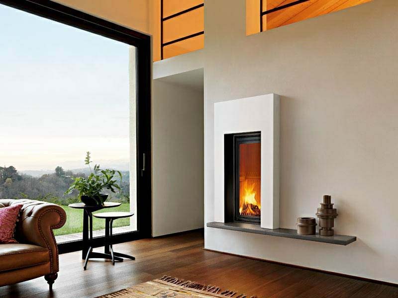 Печная топка BYSTRA L 60 LD 600/910 большое стекло черный шамот