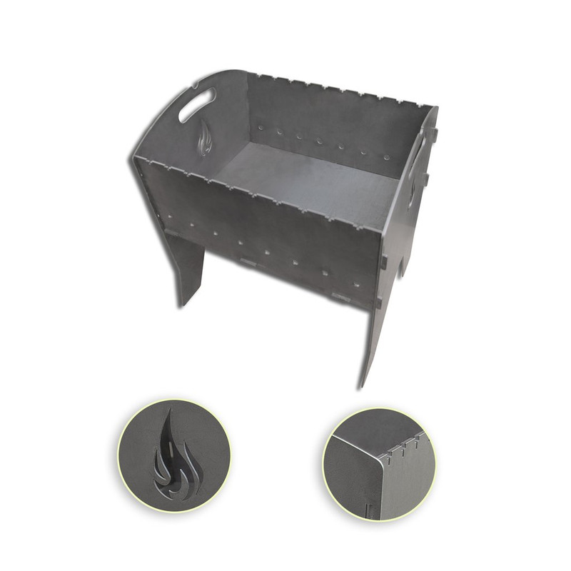 Мангал разборный неокрашенный (сталь 3 мм)