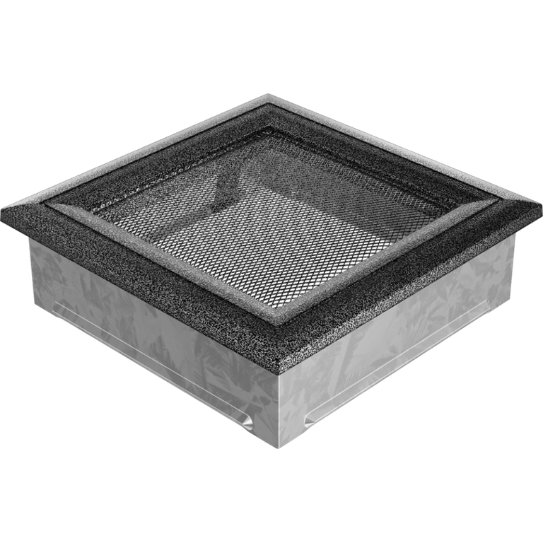 Вентиляционная решетка Oskar черный-хром (17х17) 17OSC