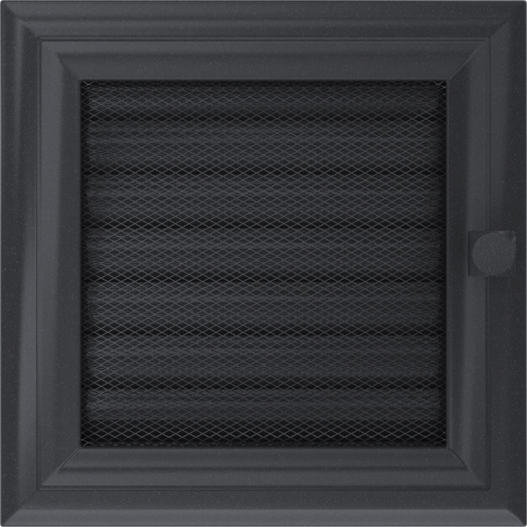 Вентиляционная решетка Oskar графитовый с жалюзи (17х17) 17OGX