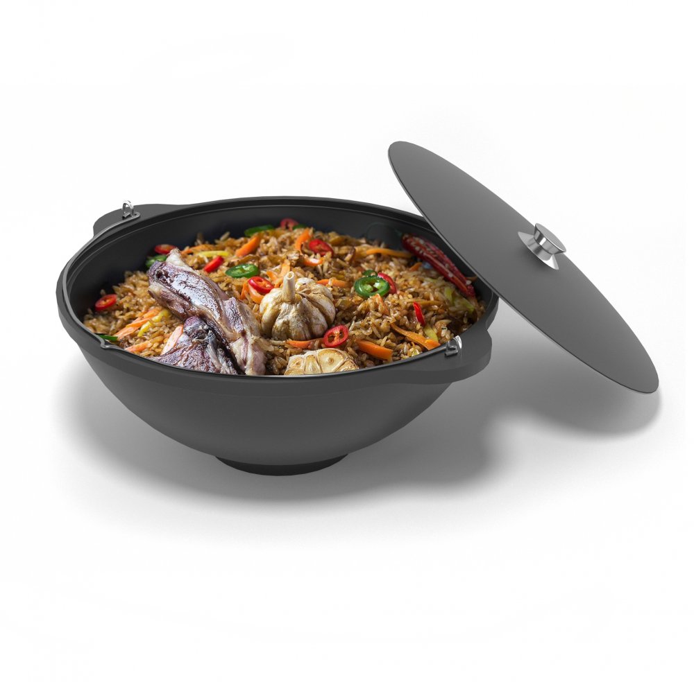 Казан чугунный Везувий 6 л с ручкой