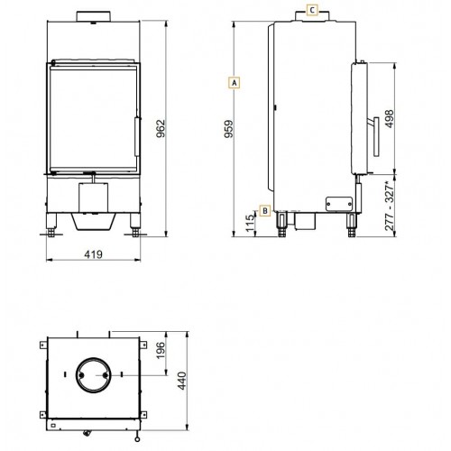 Каминная топка Scan 5001