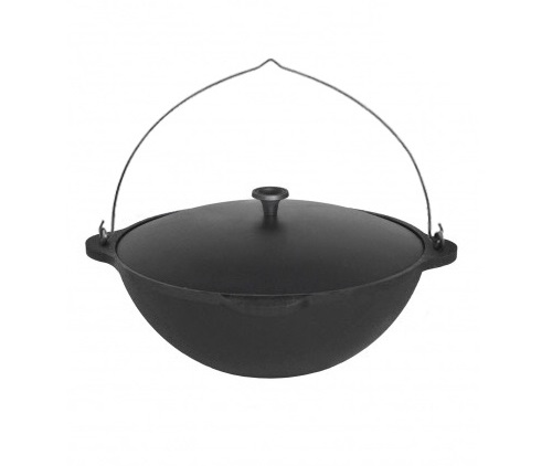 Казан чугунный Везувий 12 л с ручкой (без крышки)