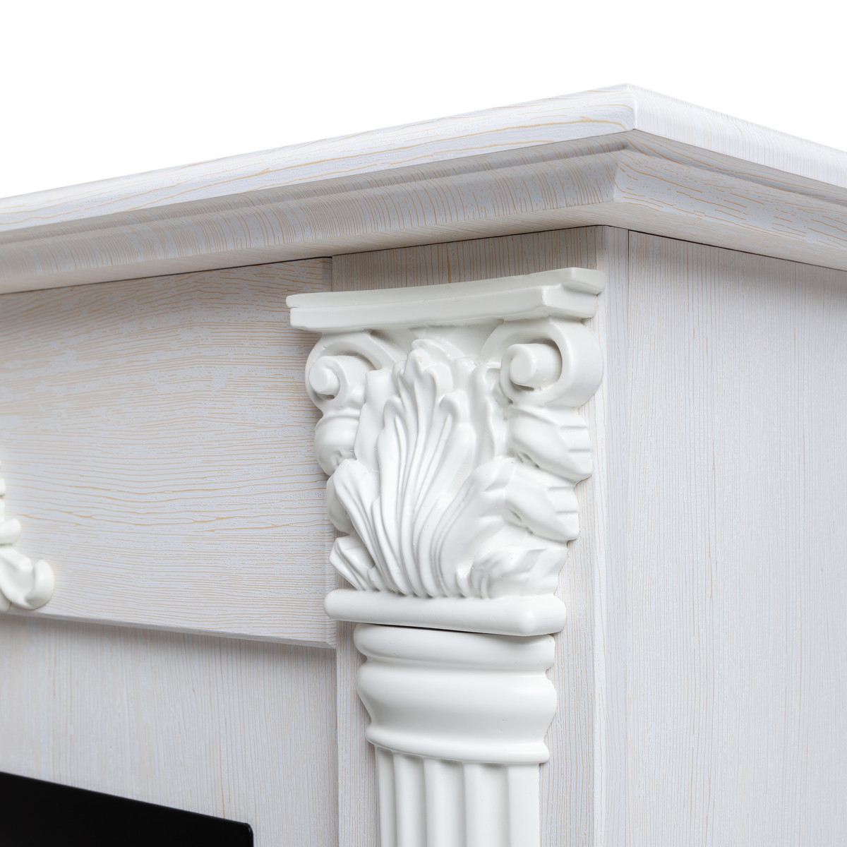 Портал каминный Stefania STD WT Белое золото