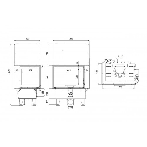 Каминная топка Defro Home Intra SM BP G