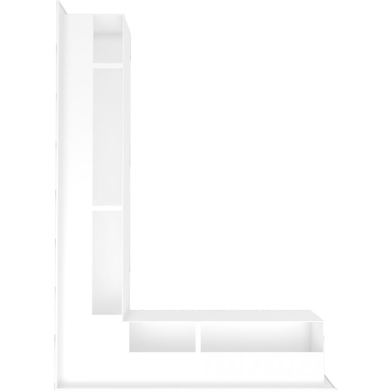 Вентиляционная решетка luft угловая левая белая (766x547x90) LUFT/NL/90/45/B