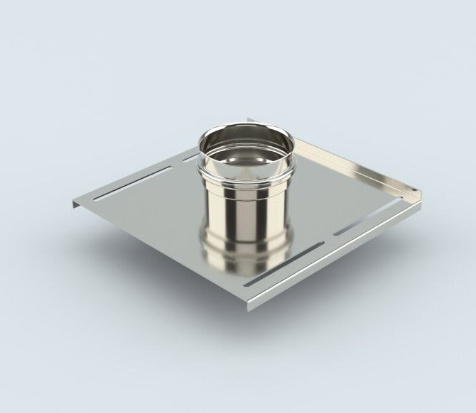 Площадка опорная из нержавеющей стали для дымохода