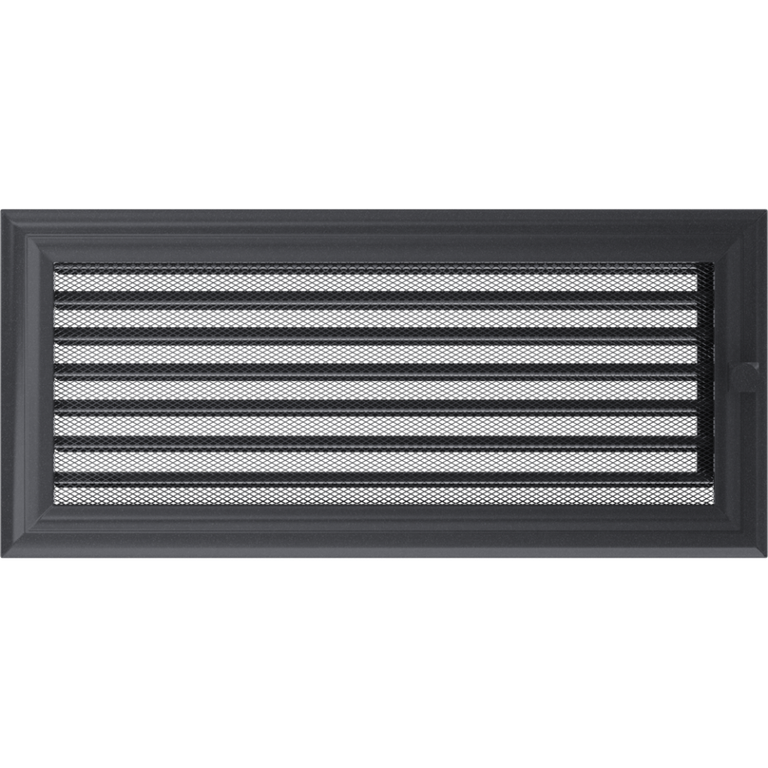 Вентиляционная решетка Oskar графитовый с жалюзи (17х37) 37OGX