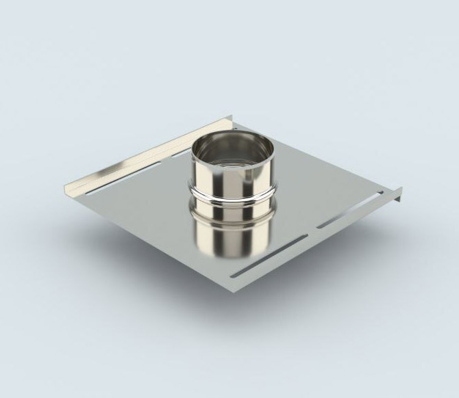 Площадка опорная из нержавеющей стали для дымохода