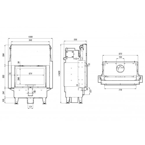Каминная топка Defro Home Navi ME G