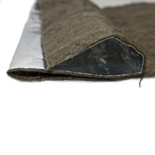 Базальтовый картон фольгированный 1000х600 мм для теплоизоляции печей, каминов, дымоходов