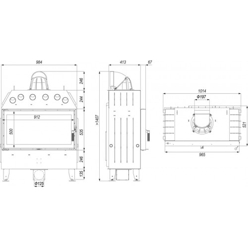 Каминная топка Defro Home Intra LA