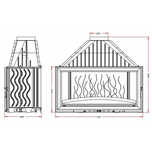 Каминная топка Invicta 1100 Grande Vision