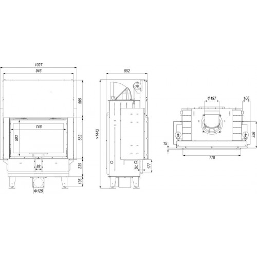 Каминная топка Defro Home Intra ME G
