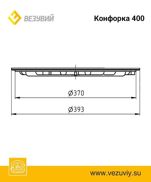Конфорка Везувий Ф400