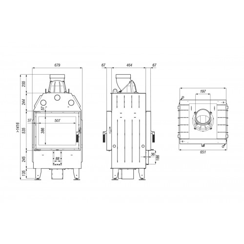 Каминная топка Defro Home Intra SM T