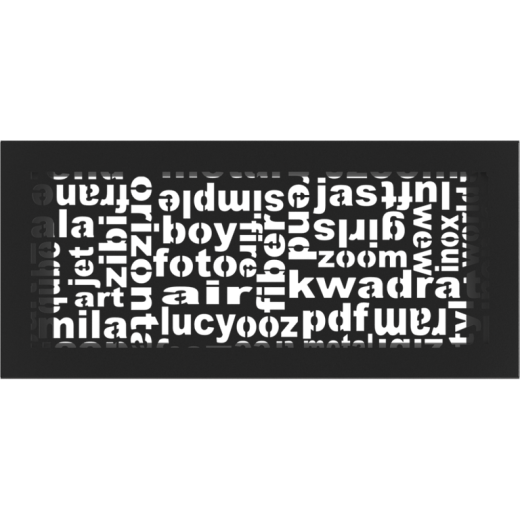 Вентиляционная решетка черная ABC (17х37) 37ABC/C