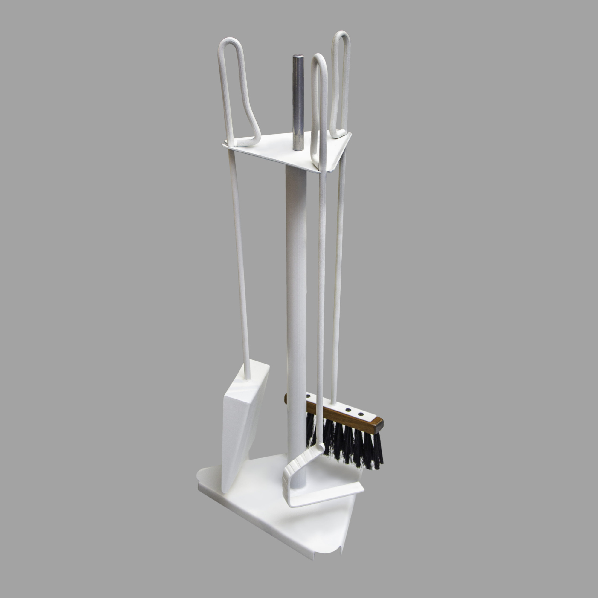 Каминный набор большой белый матовый