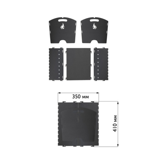 Мангал разборный малый окрашенный