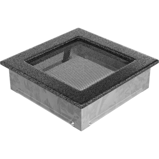 Вентиляционная решетка черная-хром (17х17) 17CS