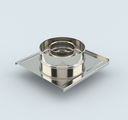 Площадка опорная из нержавейки для сэндвич дымохода