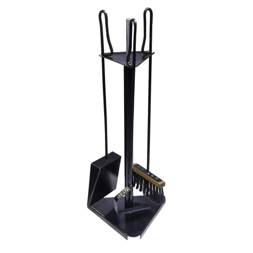 Каминный набор большой черный глянцевый