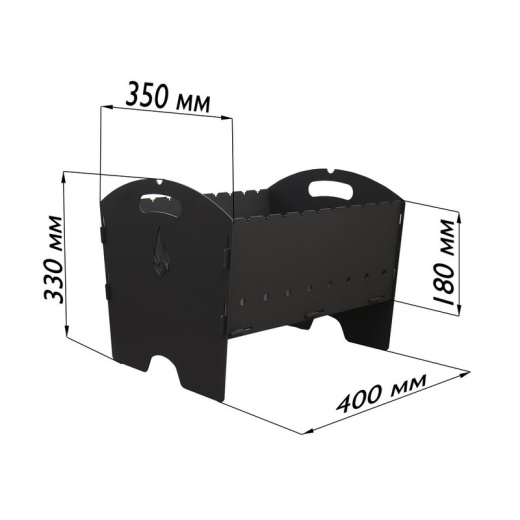 Мангал разборный малый окрашенный