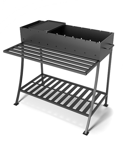 Плита чугунная для мангала "Гриль" 255х375х20