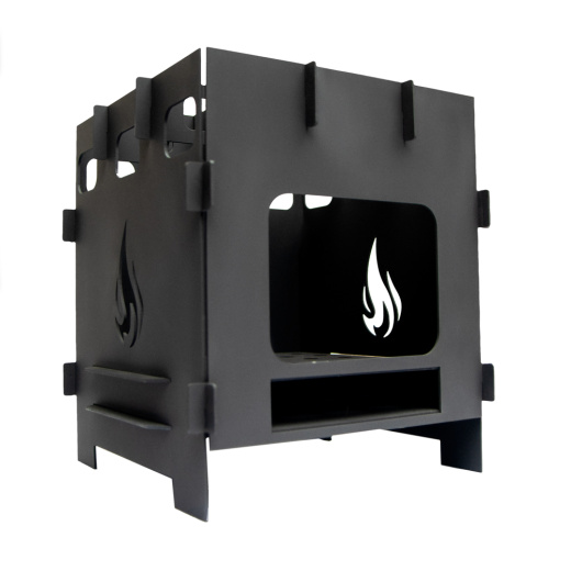 Компактная печь щепочница разборная большая
