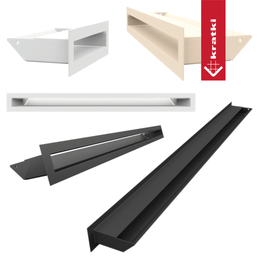 Решетка вентиляционная прямая LUFT6/60/45/B (60x600) белая