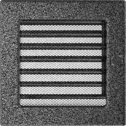 Вентиляционная решетка черная-хром с жалюзи (17х17) 17CSX