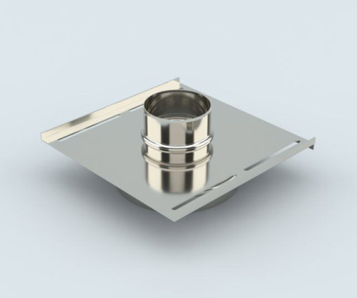 Площадка опорная из нержавейки для сэндвич дымохода