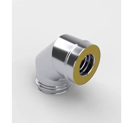 Отвод 90° сэндвич d115/200 мм нерж. 0,5/0,5 мм AISI430/AISI430