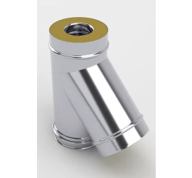 Тройник 45° сэндвич d115/215 мм нерж. 0,8/0,5 мм AISI304/AISI430