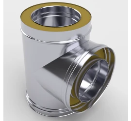 Тройник 90° сэндвич d250/350 мм 0,8/0,45 мм AISI304/оцинковка