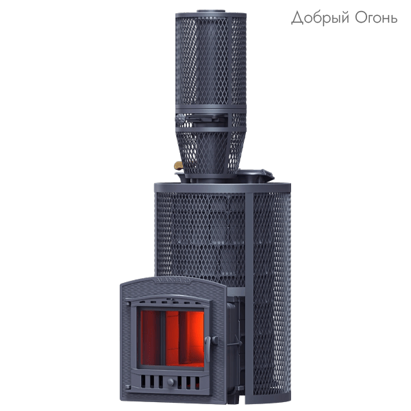 Печь для бани Технолит Авангард ЗК 40 (П2) Ураган в круглой сетке