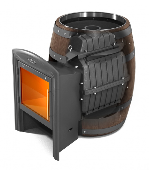 Печь для бани TMF Вариата Cast Витра Баррель, палисандр