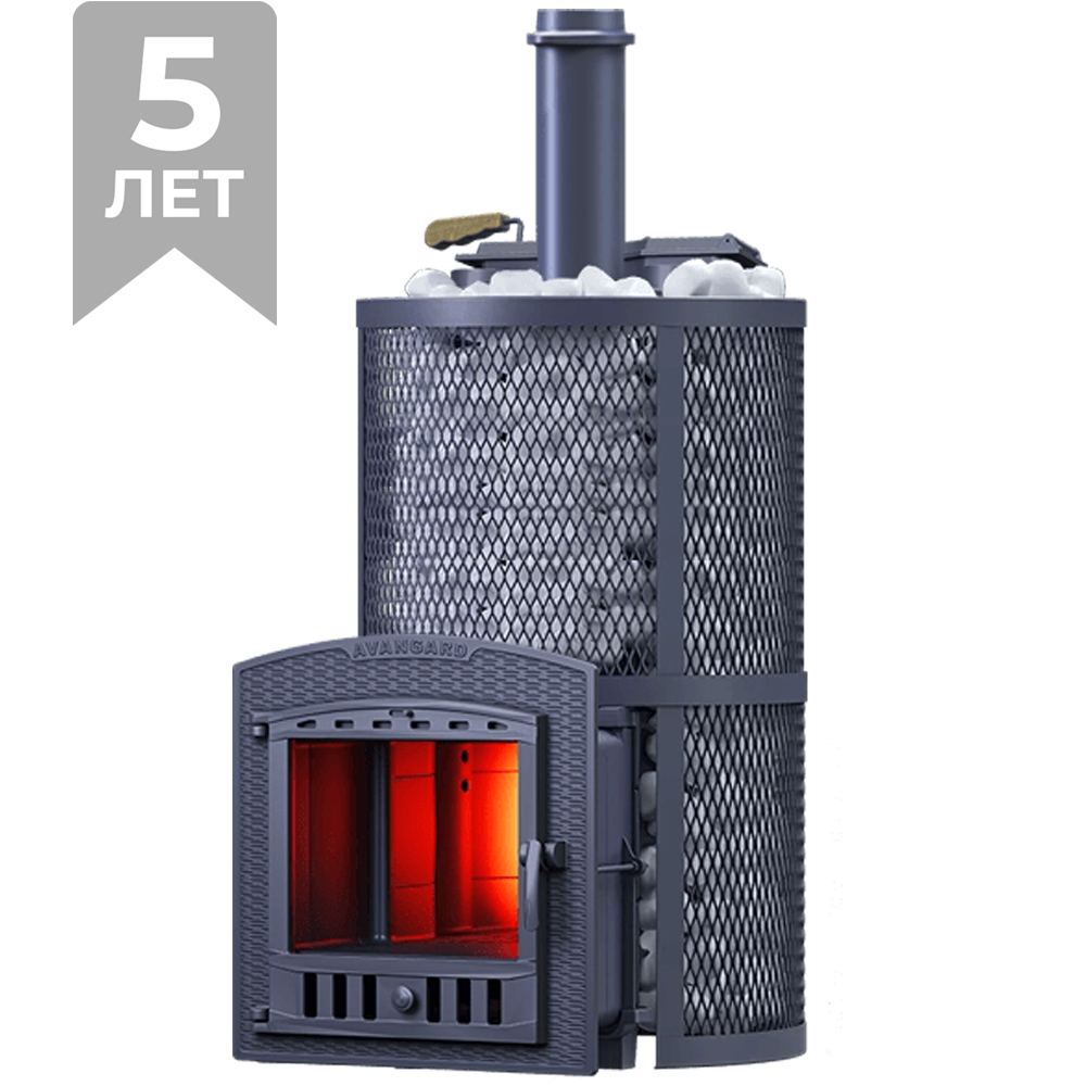 Печь для бани Технолит Авангард ЗК 40 (П2) Ураган в круглой сетке