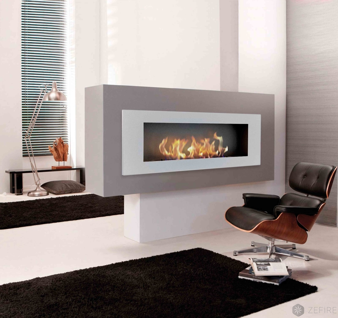 Биокамин ZeFire Elliot 1200 с белой рамкой