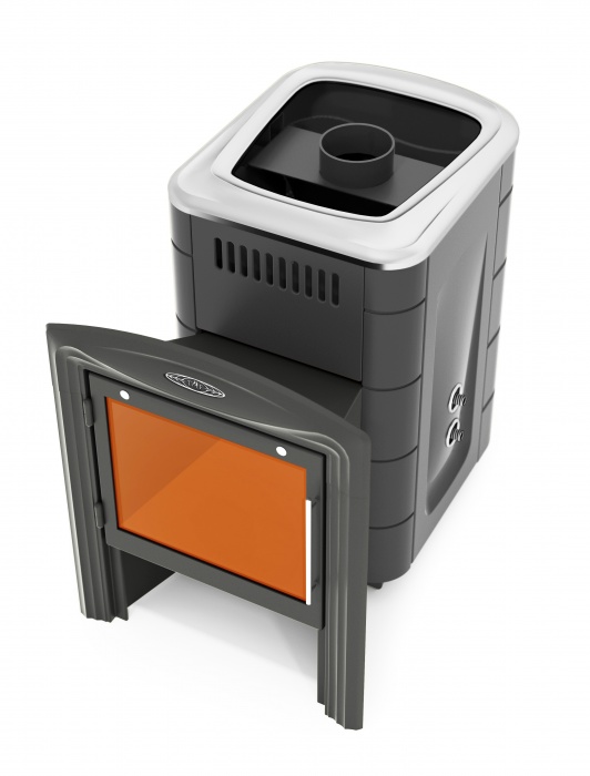 Печь для бани TMF Компакт 2017 Carbon Витра ТО, антрацит