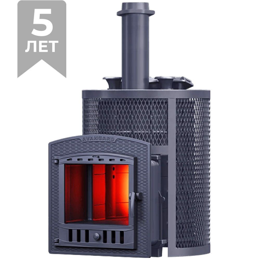 Печь для бани Технолит Авангард ЗК 25 (П2) Ураган в круглой сетке