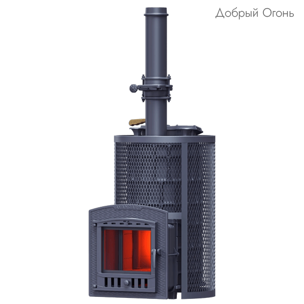 Печь для бани Технолит Авангард ЗК 40 (П2) Ураган в круглой сетке
