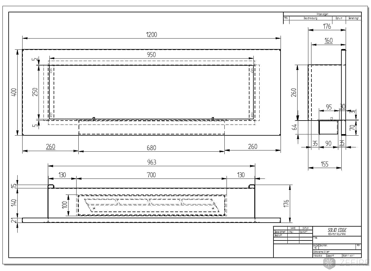 Биокамин ZeFire Elliot 1200 с белой рамкой