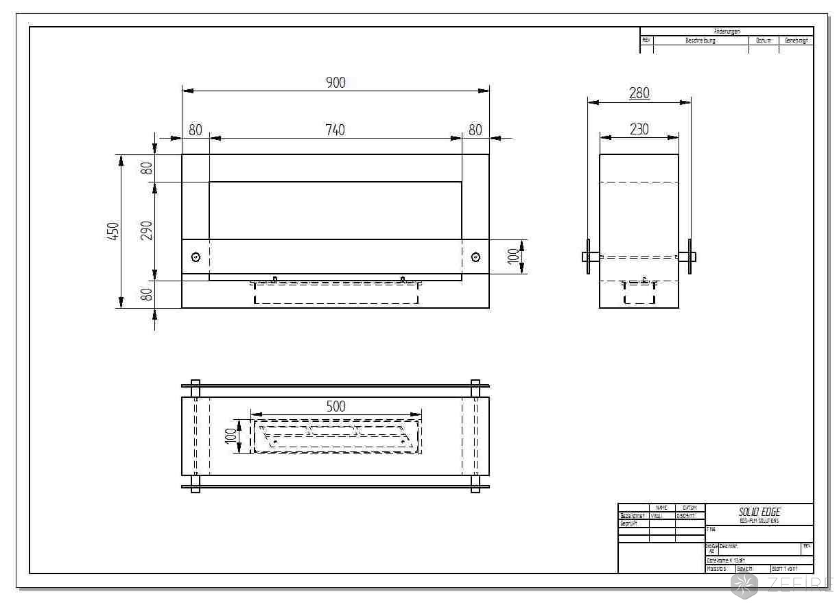 Биокамин ZeFire Quarter 900 чёрный