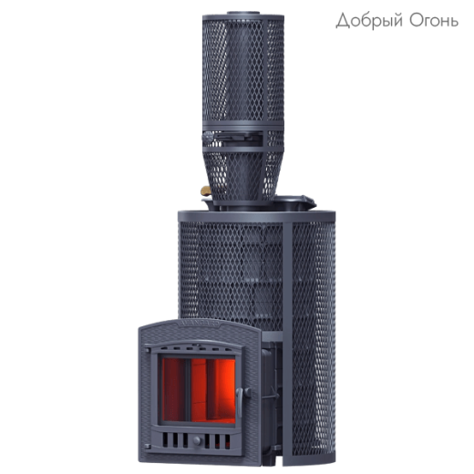 Печь для бани Технолит Авангард ЗК 40 (П2) Ураган в круглой сетке