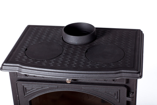 Печь-камин для отопления Fireway Cooker "Антрацит" в магазине Добрый Огонь в рассрочку