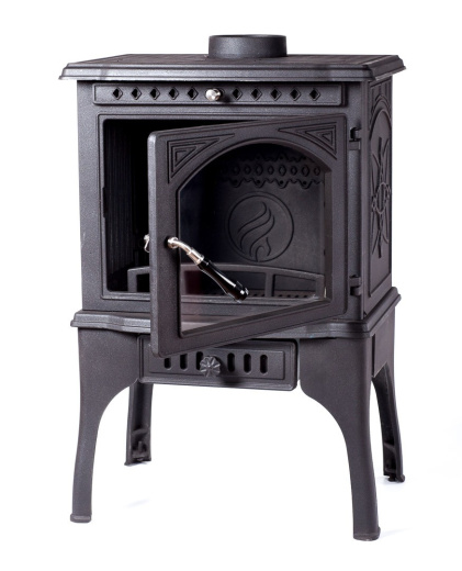 Печь-камин для отопления Fireway Cooker "Антрацит" в магазине Добрый Огонь в рассрочку